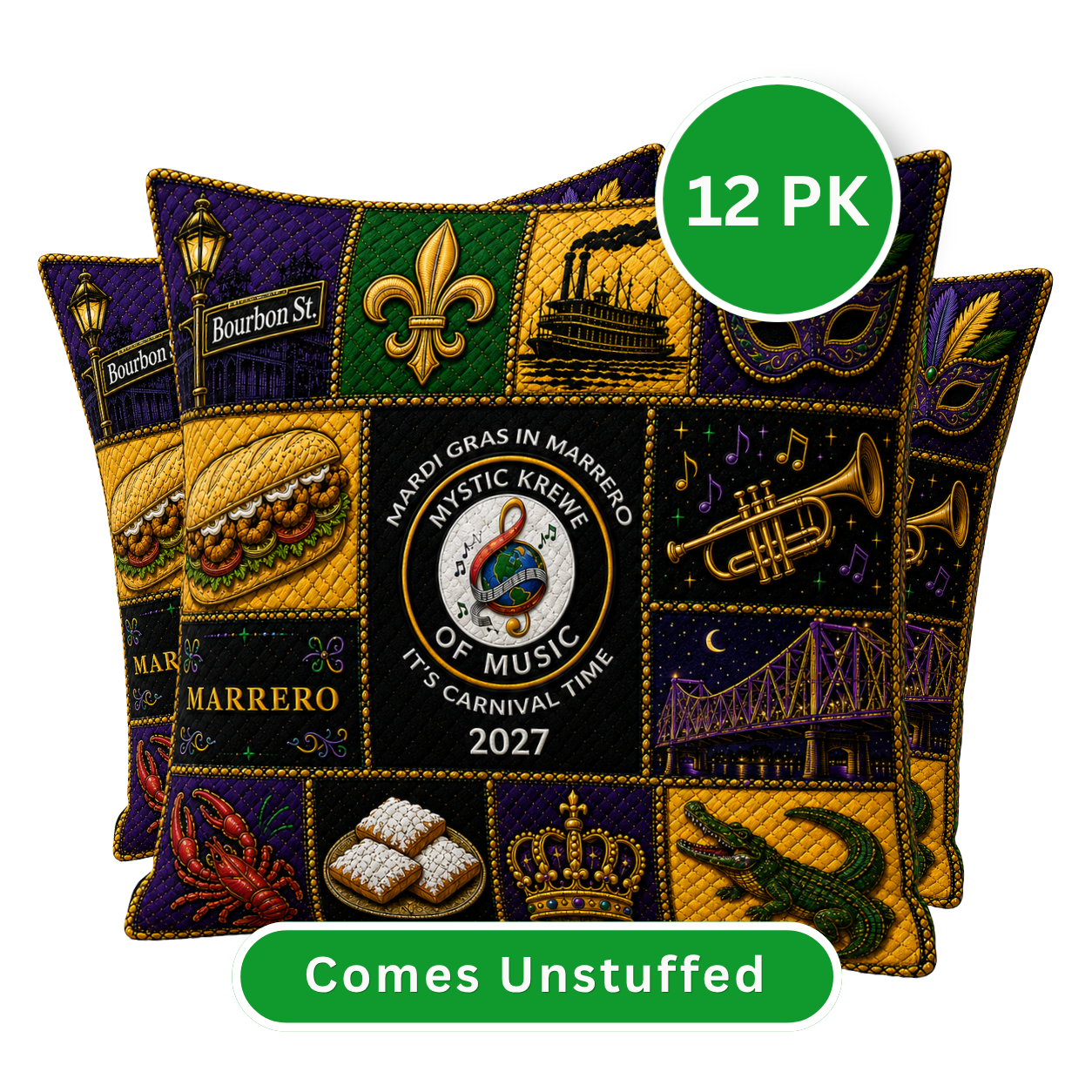 Mystic Krewe of Music Pillow Cover Bundle (12pk)